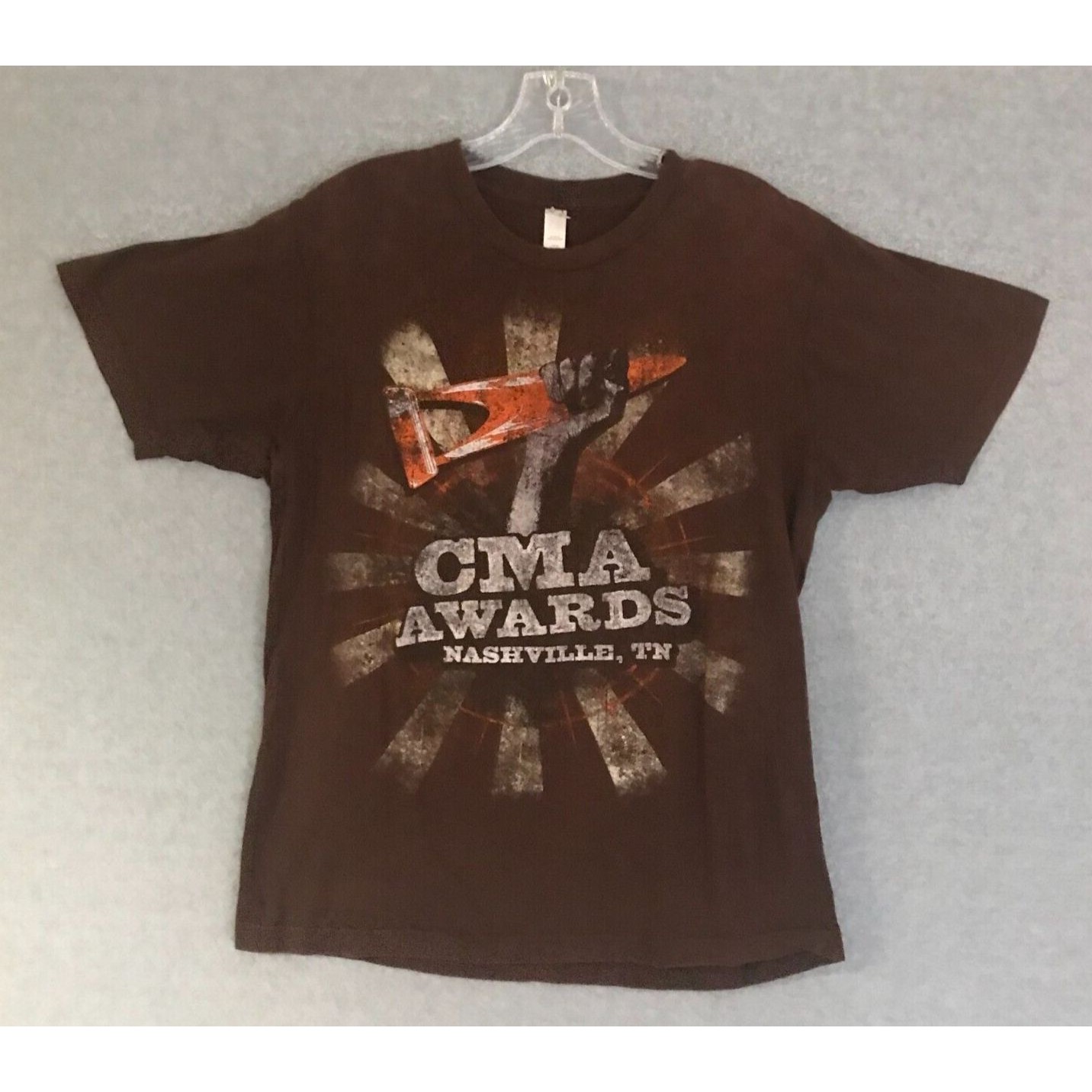 Cma Awards Nashville TShirt Mens Medium Country Music Awards Brown Cotton Tee
